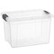 Superio Clear Storage Box with Lid, Plastic Container Bins for Organizing, Stackable Crates, BPA Free, Non Toxic, Odor Free, Organizers for Home, Office, School, and Dorm